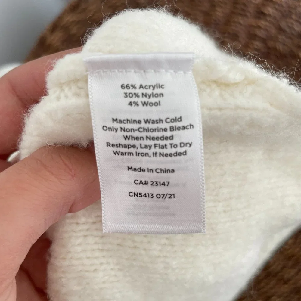 Talbots cable knit sleeveless sweater vets in cream white - Picture 10 of 10